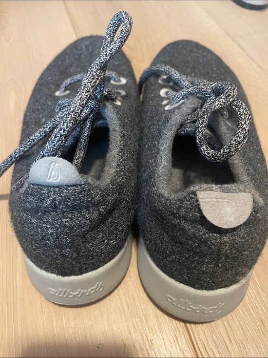 Men Allbirds Charcoal Wool Lace-Up Casual Shoes